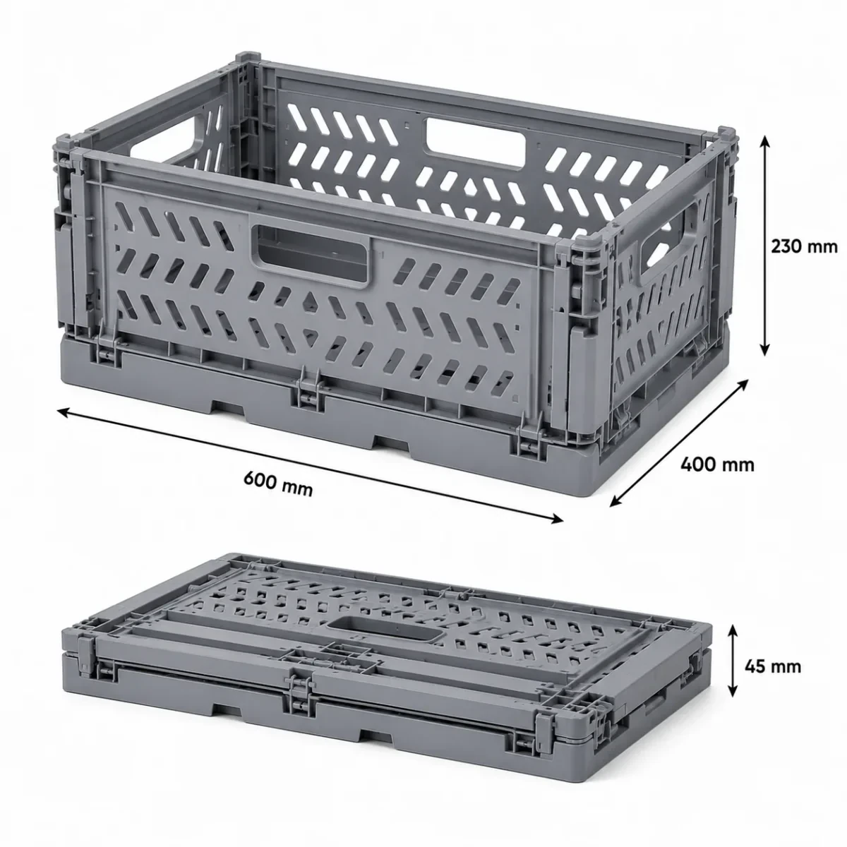 600 × 400 × 230 mm Foldable Crate
