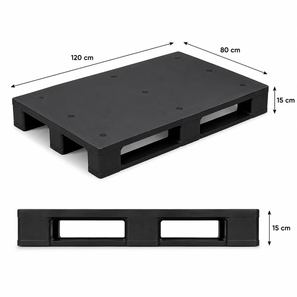 80 × 120 × 15 cm Plastic Pallet