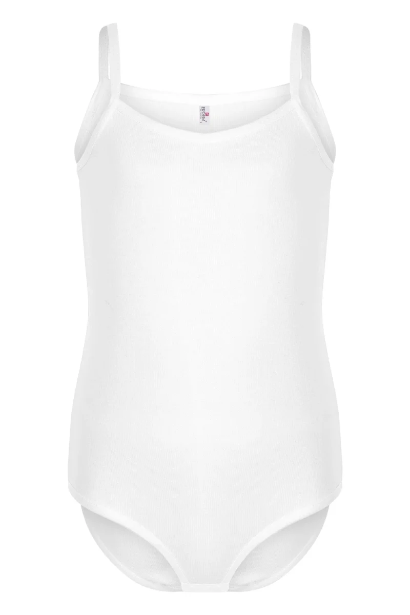 Beyaz İp Askılı Alttan Çıtçıtlı Body