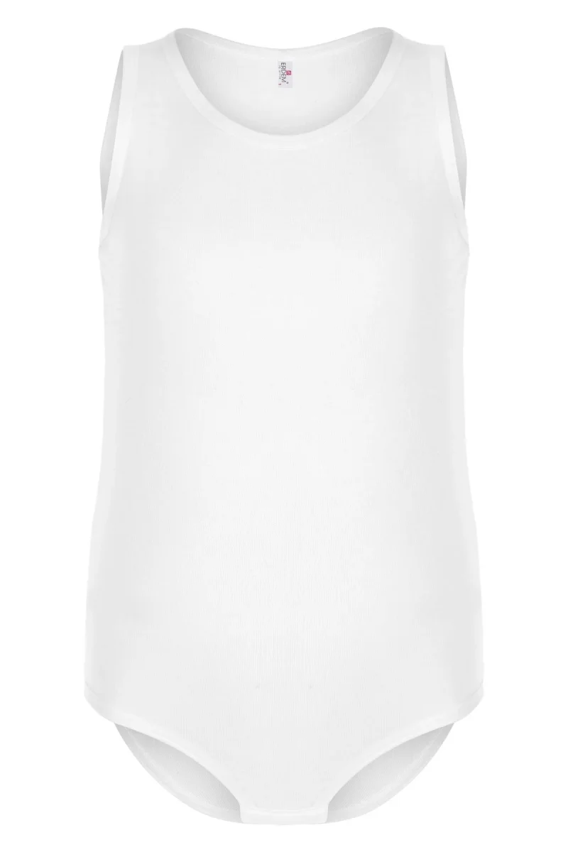 Beyaz Geniş Askılı Kız Çocuk Kancalı Body