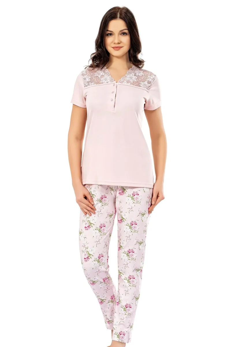Ensemble pyjama pour femme — usage estival · Rose