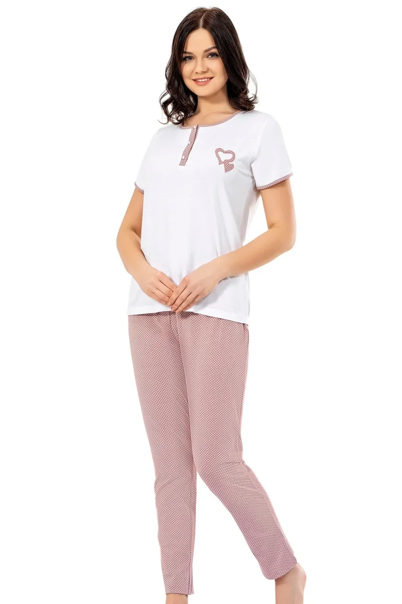 Ensemble pyjama pour femme — usage estival · Rose