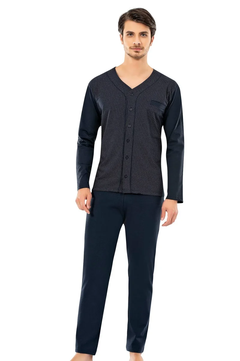 Ensemble pyjama pour homme — usage estival · Bleu marine