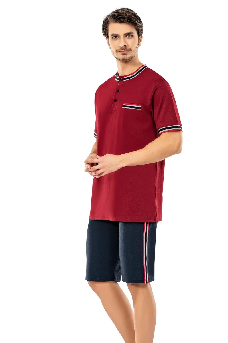 Kırmızı Erkek Yazlık Pijama Takımı