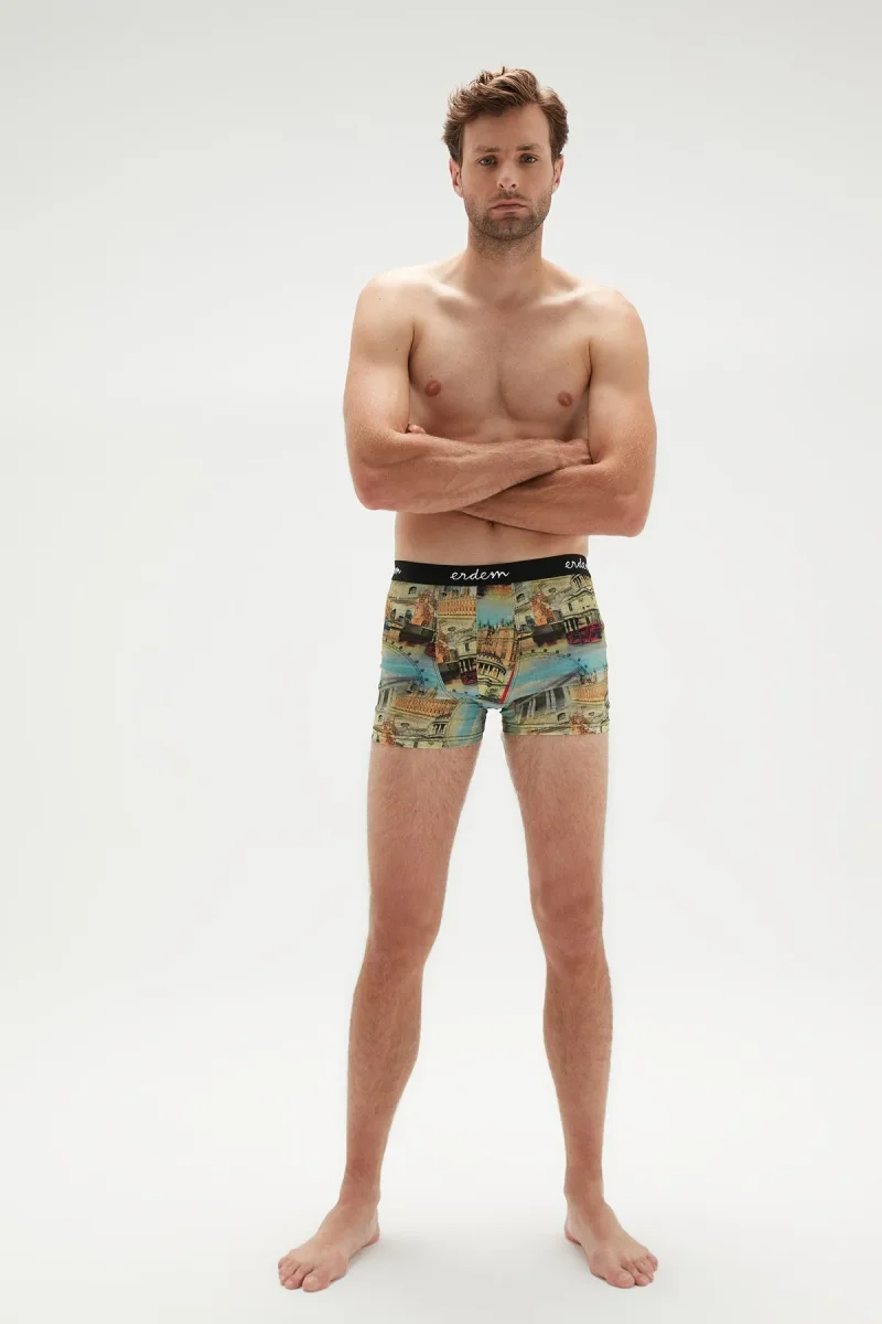 Baskılı Baskılı Dijital Baskılı Erkek Boxer 1458