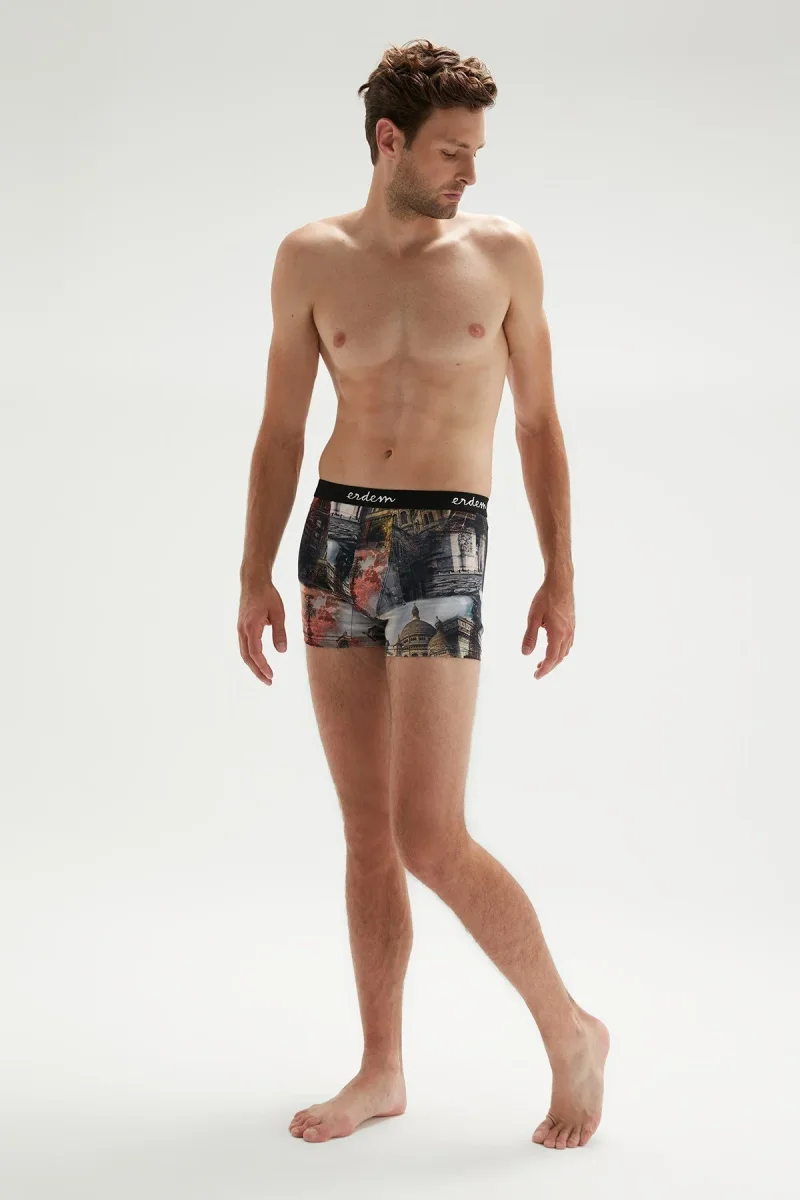 Baskılı Baskılı Dijital Baskılı Erkek Boxer 1458