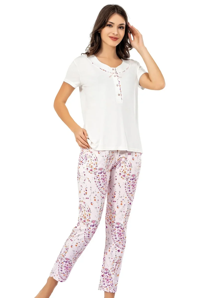 Ensemble pyjama pour homme — usage estival · Blanc
