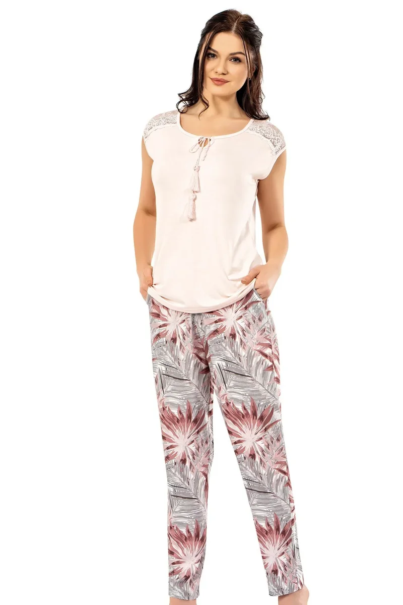 Ensemble pyjama pour femme — usage estival · Rose