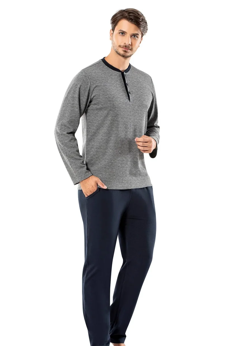 Pyjama Set for Men — Winter Wear · Smoke