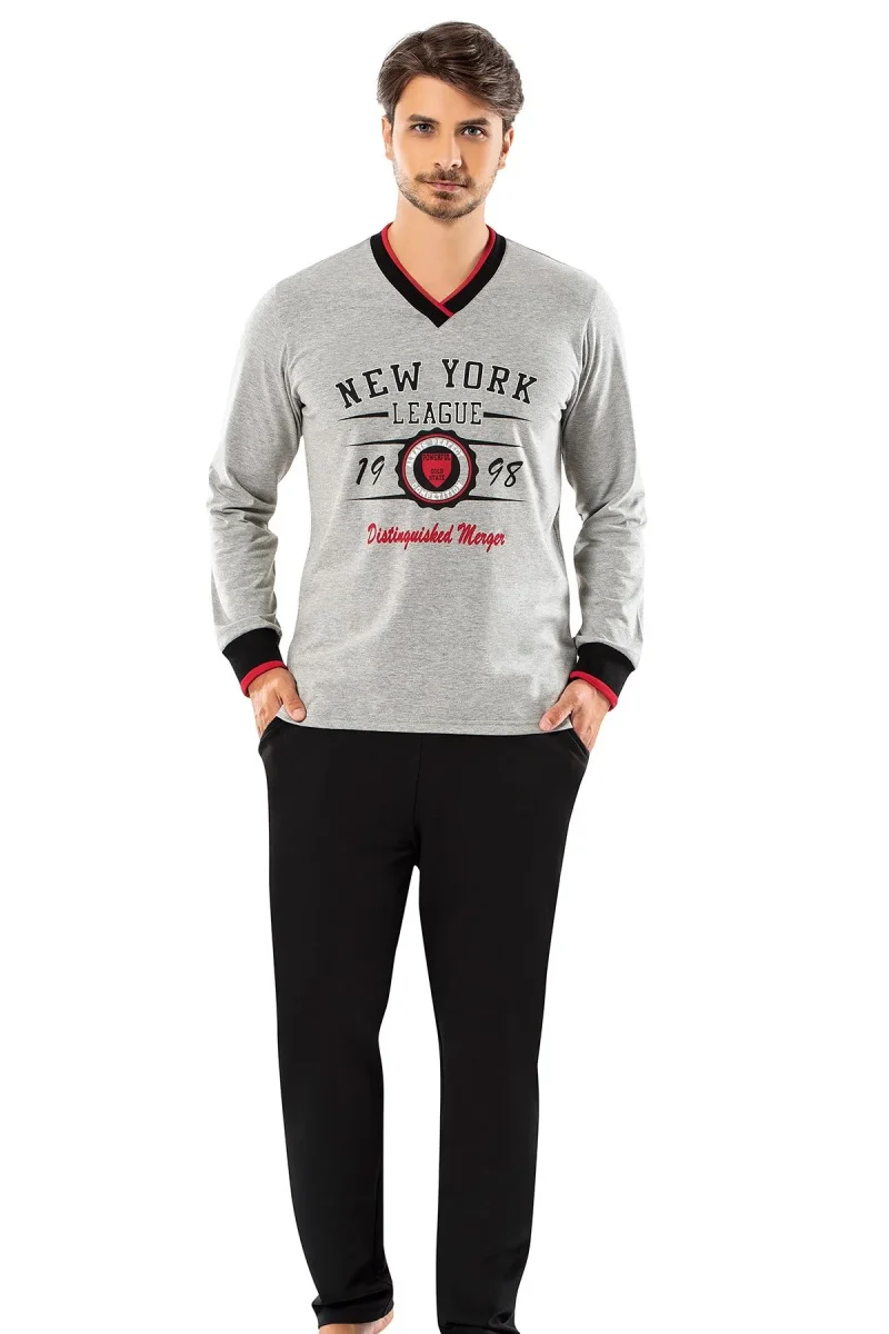 Pyjama Set for Men — Winter Wear · Grey