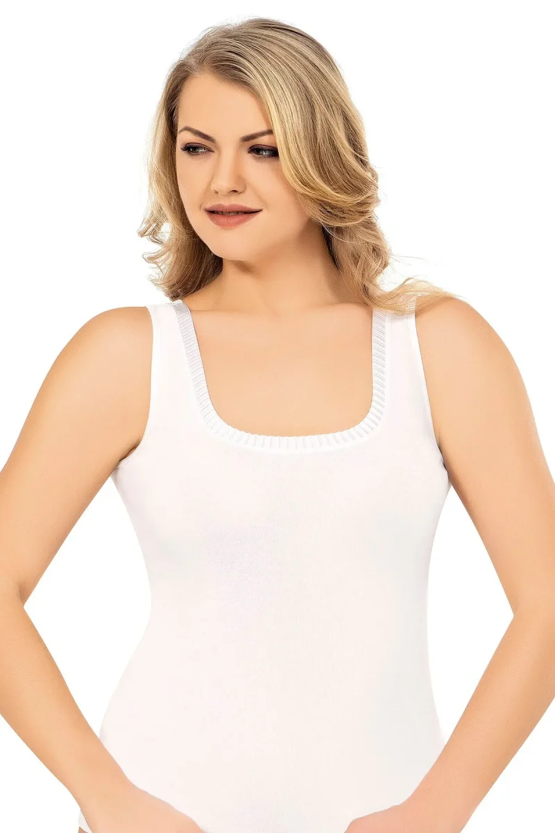 Camiseta sin mangas para mujer — tirantes anchos, textura acanalada