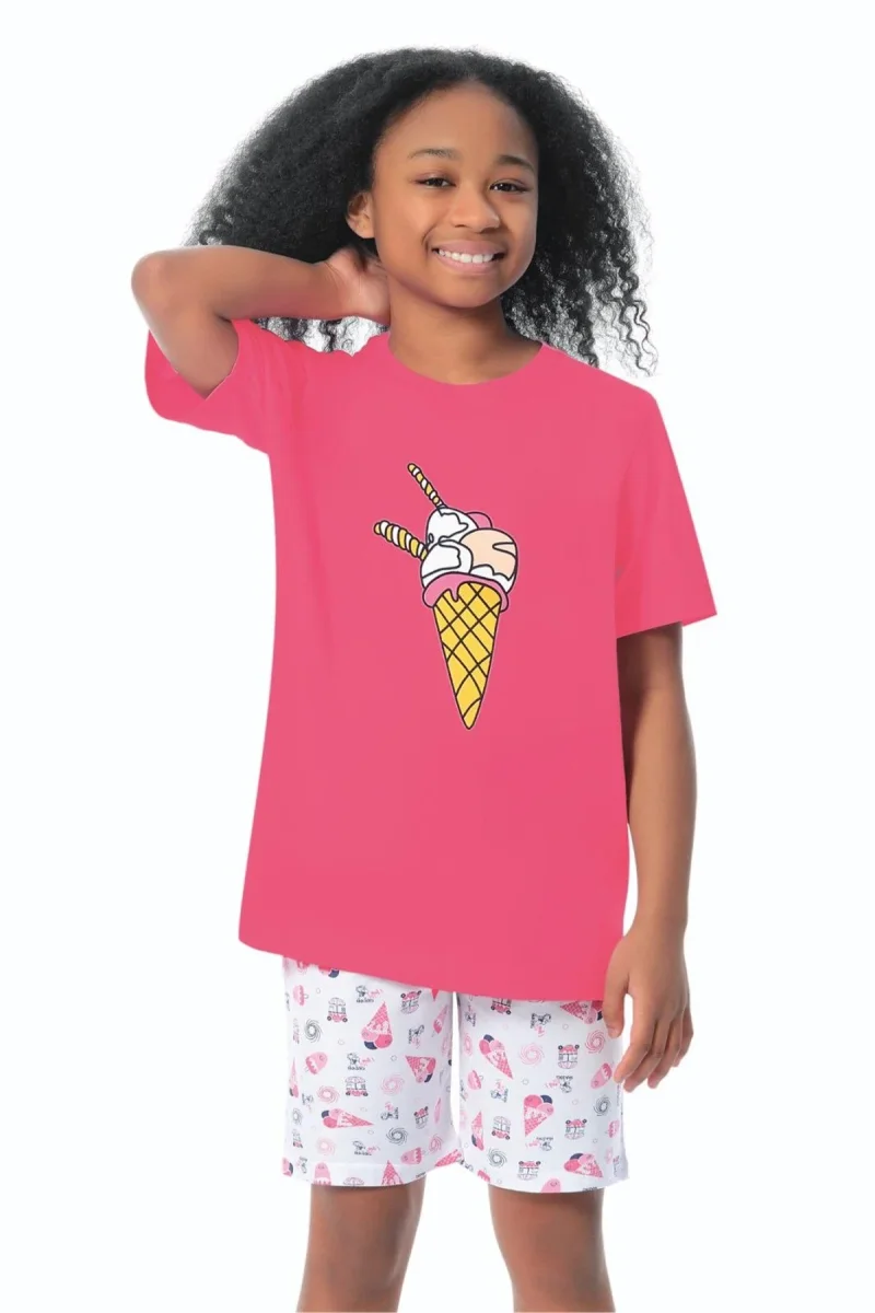 Conjunto de pijama para niña 910 · Rosa
