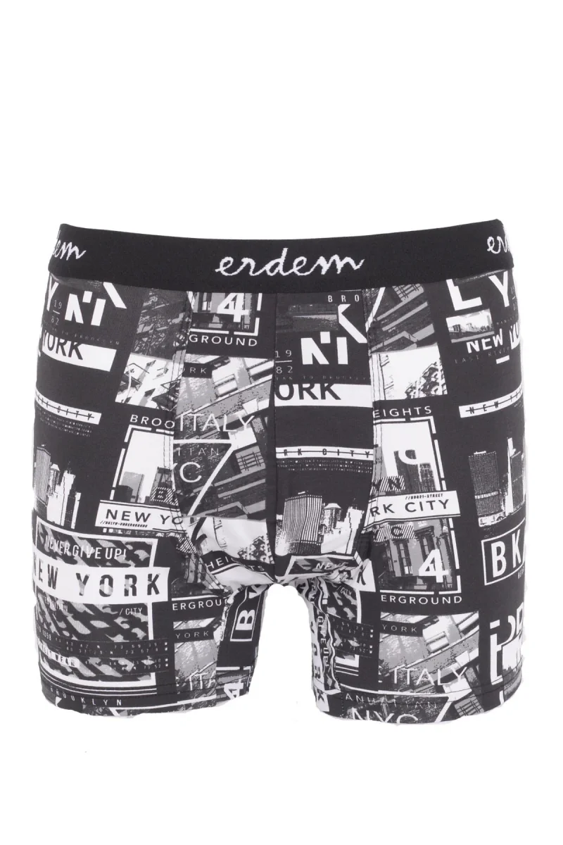 Boxer Shorts for Men — Printed Design · Black · 5-Piece Pack