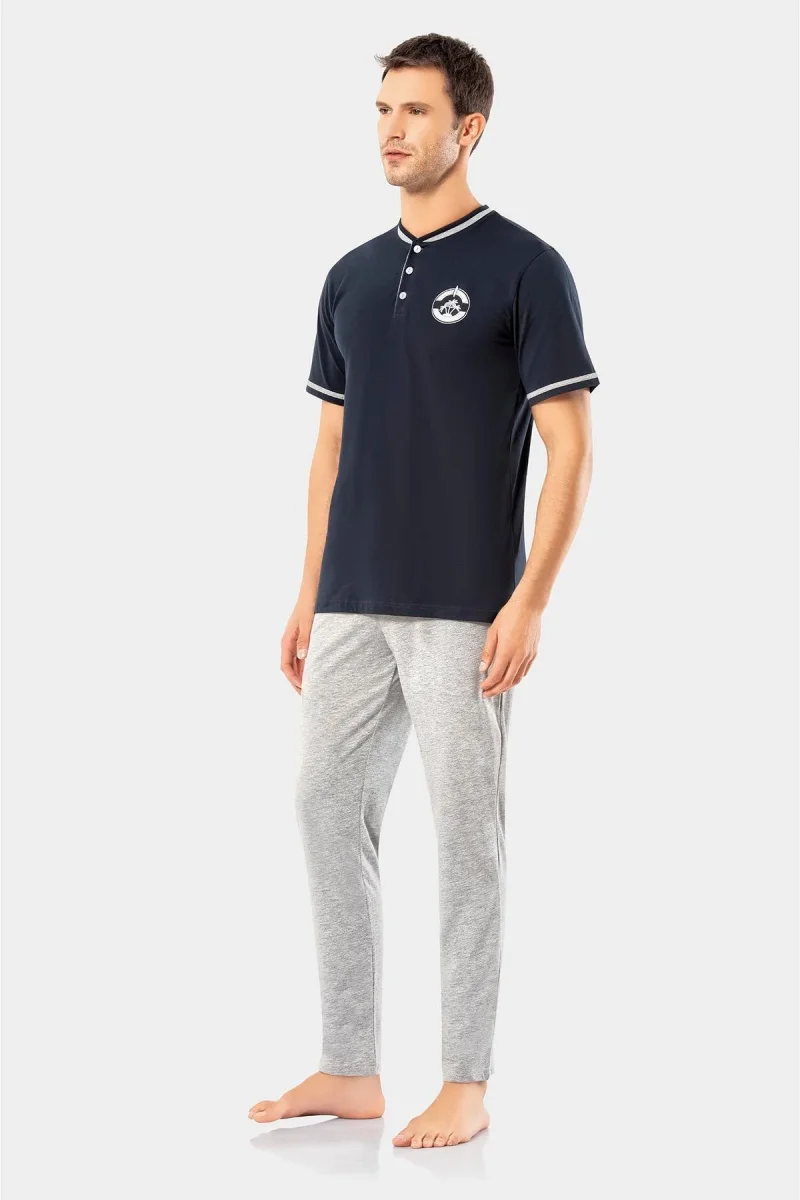 Lacivert Erkek Yazlık Pijama Takımı