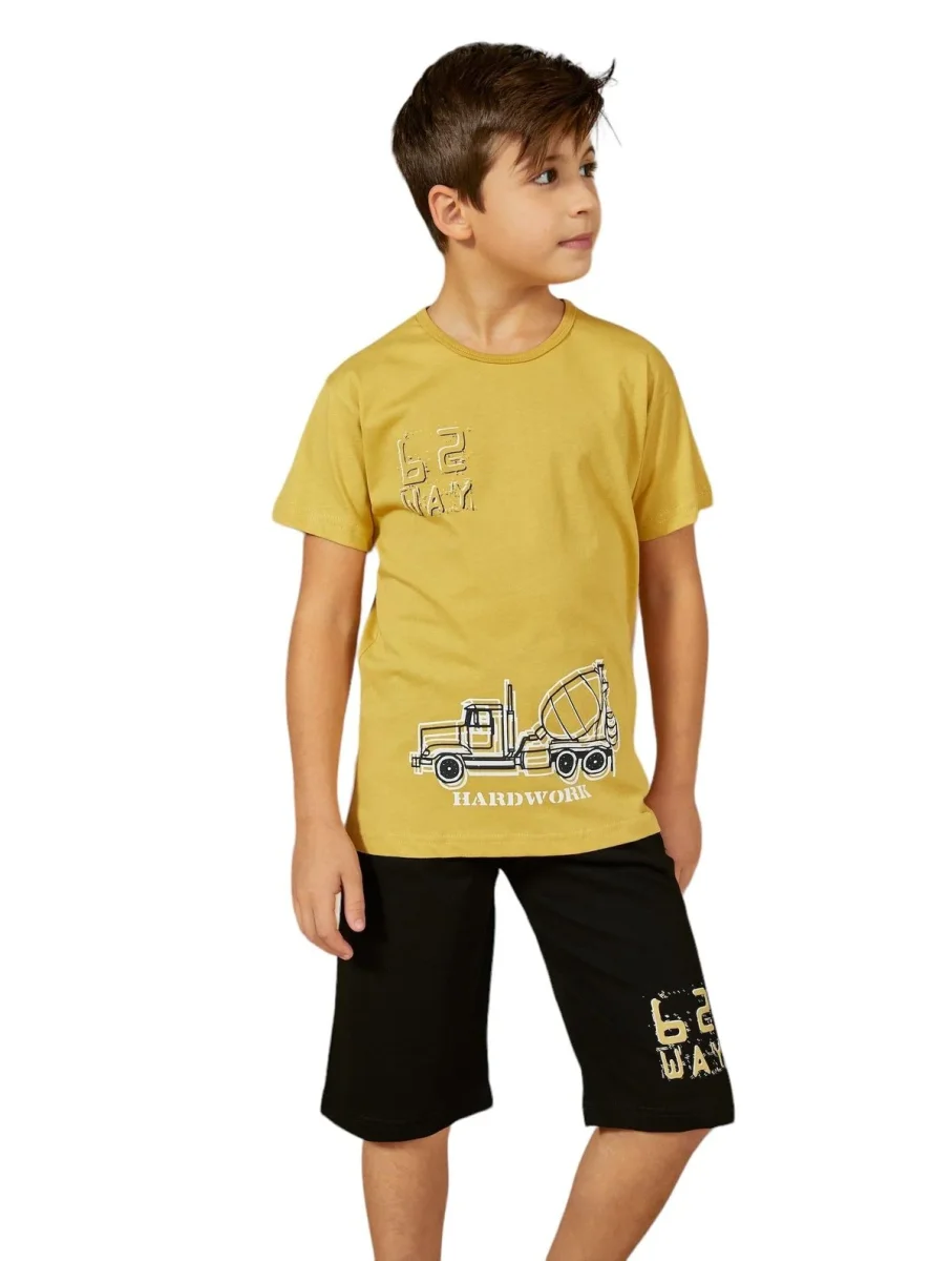 WeWeus ensemble pyjama pour garçon 818 · Moutarde