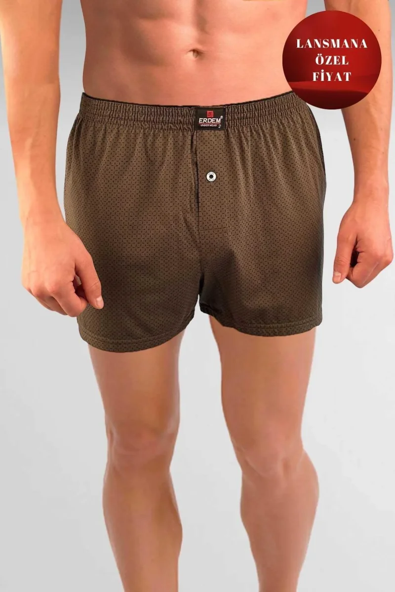 Haki Baskılı Desenli Penye Boxer 1400YART