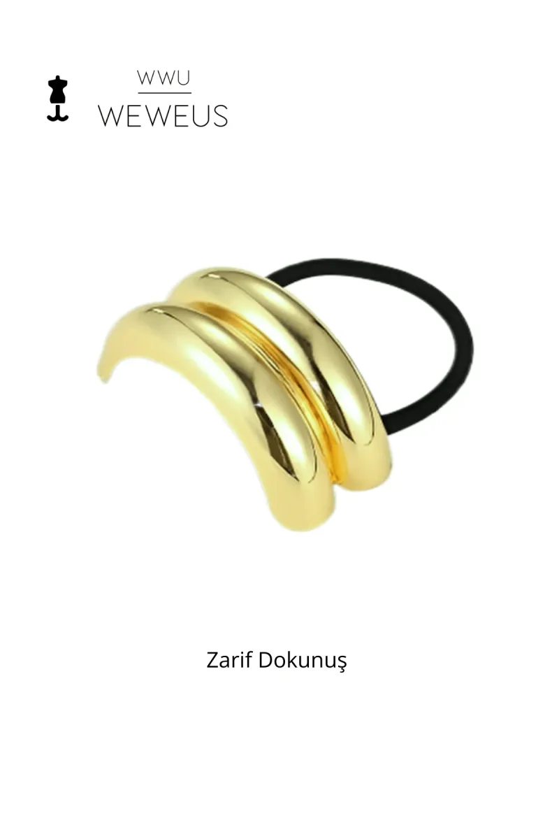 WeWeus pinza para el pelo para mujer — ajuste elástico · Dorado / Dorado