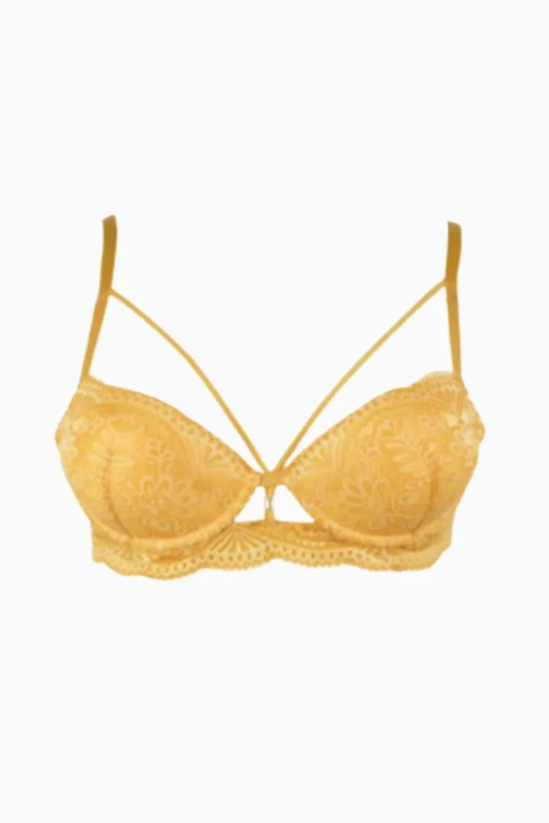 WeWeus sujetador para mujer — copas sin relleno 2492 · Mostaza