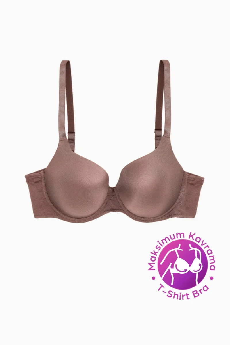 Eva Toparlayıcı Mikro Sütyen - Dolgusuz - Basic - 2531 - Bronz Kahve