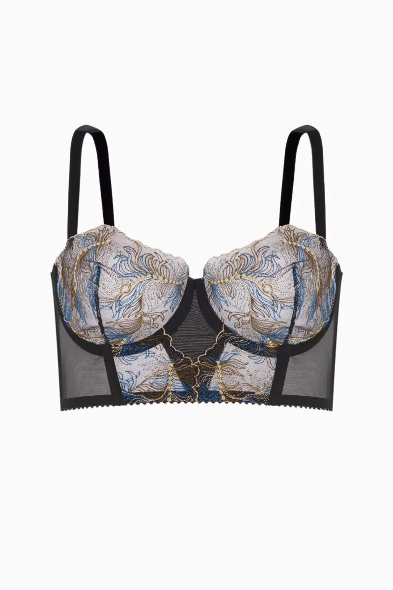 WeWeus bustier pour femme — détails en tulle 2586 · Noir