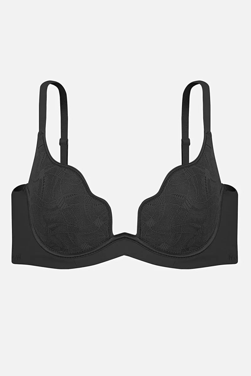 WeWeus Bra for Women — Lace Detail, Unpadded Cups 2822-Siyah
